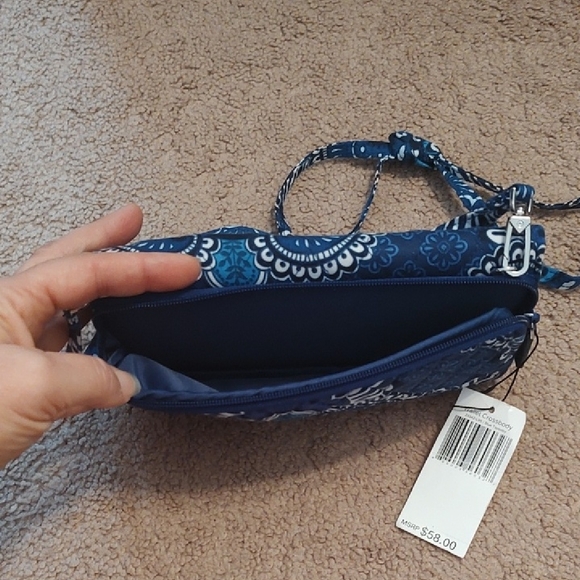 Vera Bradley Blue Floral Crossbody Bag - Picture 3 of 5